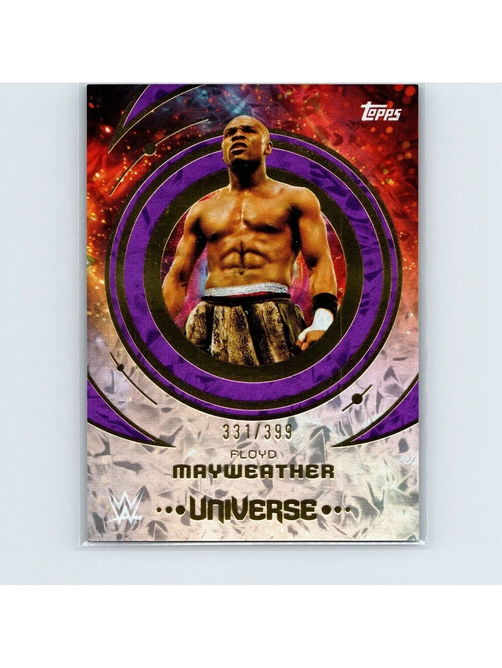 2025 Topps WWE Universe Floyd Mayweather #68 Purple #/399 WWE